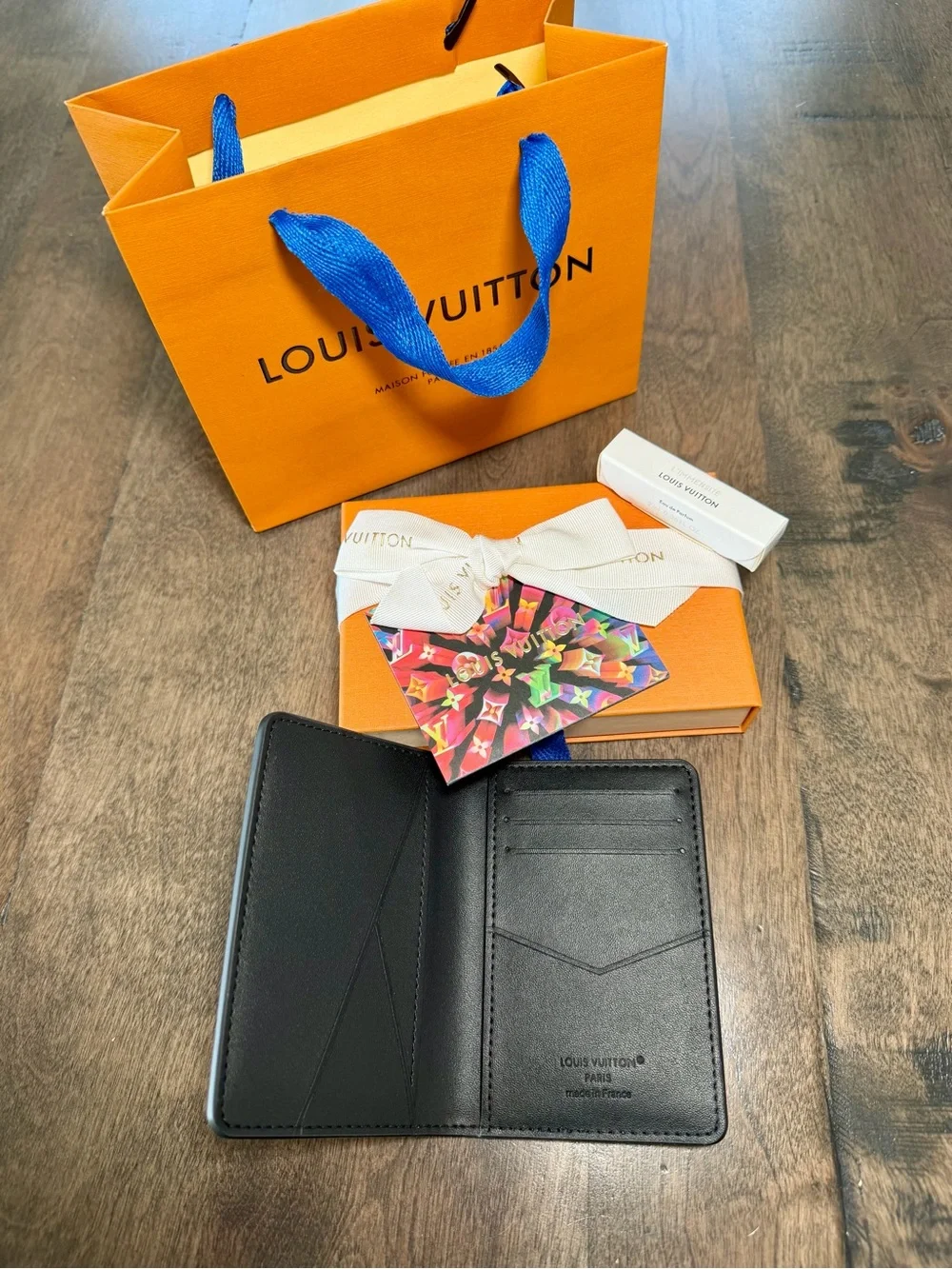 Louis Vuitton Black Pebbled Leather Pocket Organizer - Picture 4 of 7